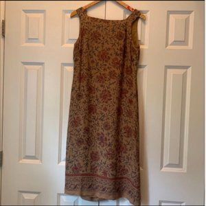 Lauren Ralph Lauren Tan Floral Dress Size 8